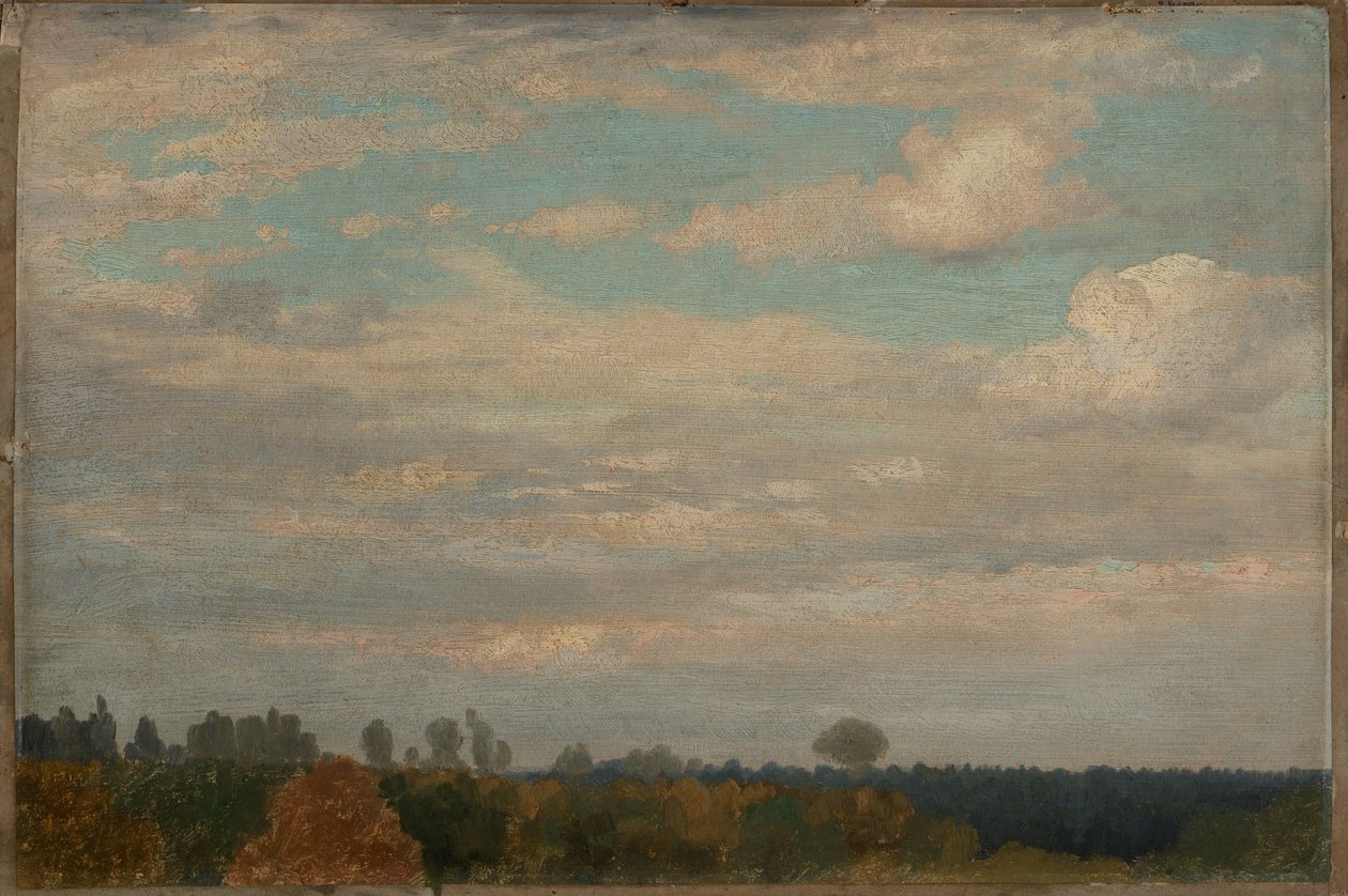 Moln över höstlig skog av Johann Wilhelm Schirmer