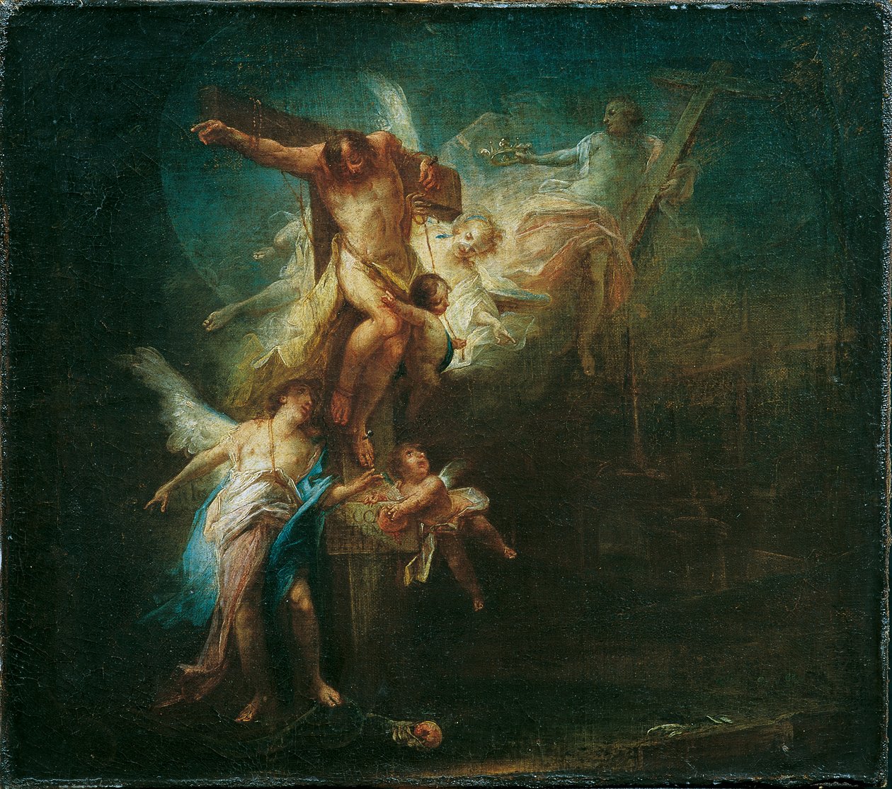 Kristus tar den gode tjuven till himlen av Johann Wolfgang Baumgartner