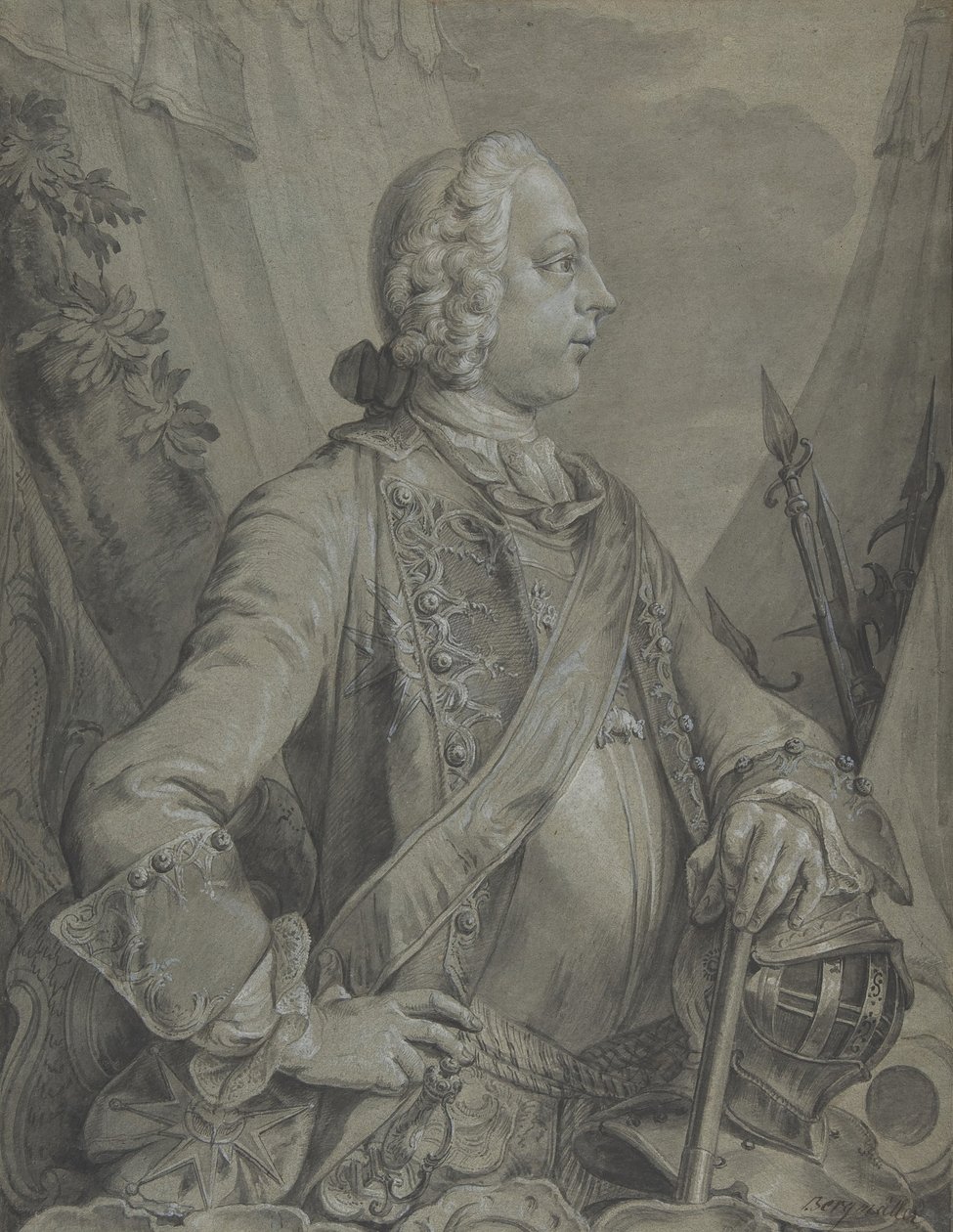 Porträtt av kejsar Joseph II som militär befälhavare, tidigt till mitten av 1700-talet. av Johann Wolfgang Baumgartner