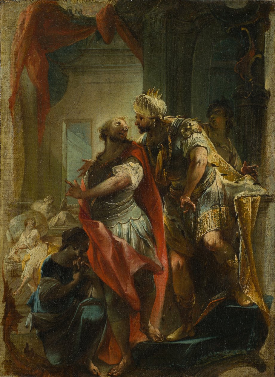 Saint Sampson med kejsaren Justinianus, ca 1750 av Johann Wolfgang Baumgartner