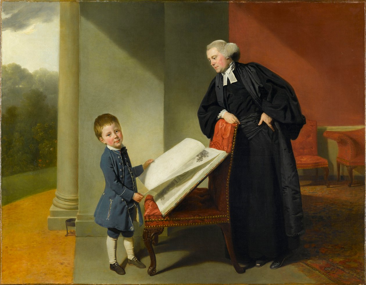 Pastor Randall Burroughes och hans son Ellis, 1769. av Johann Zoffani