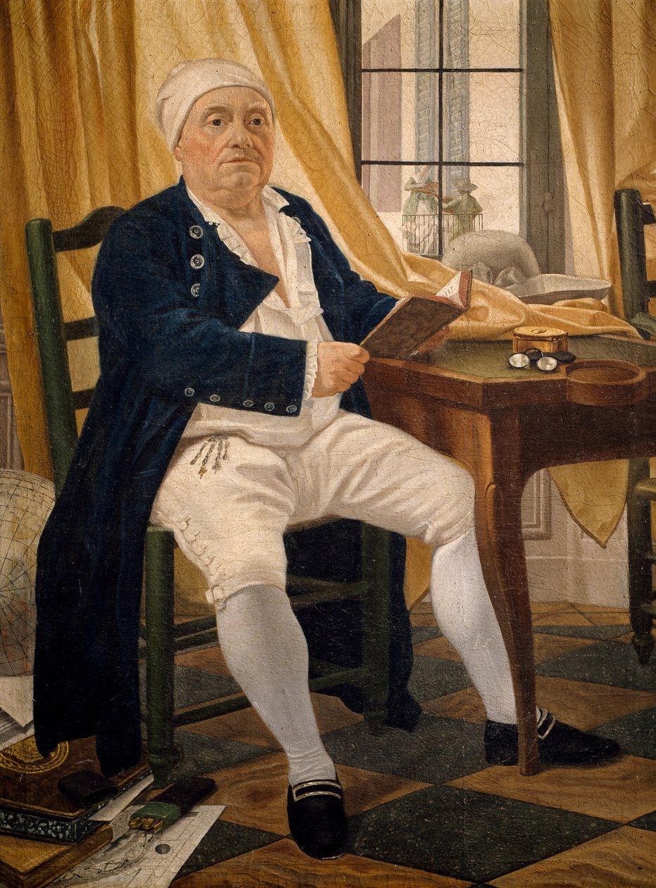 Porträtt av Ennemond Alexandre Petitot, av Johann Zoffany (1733-1813) av Johann Zoffany