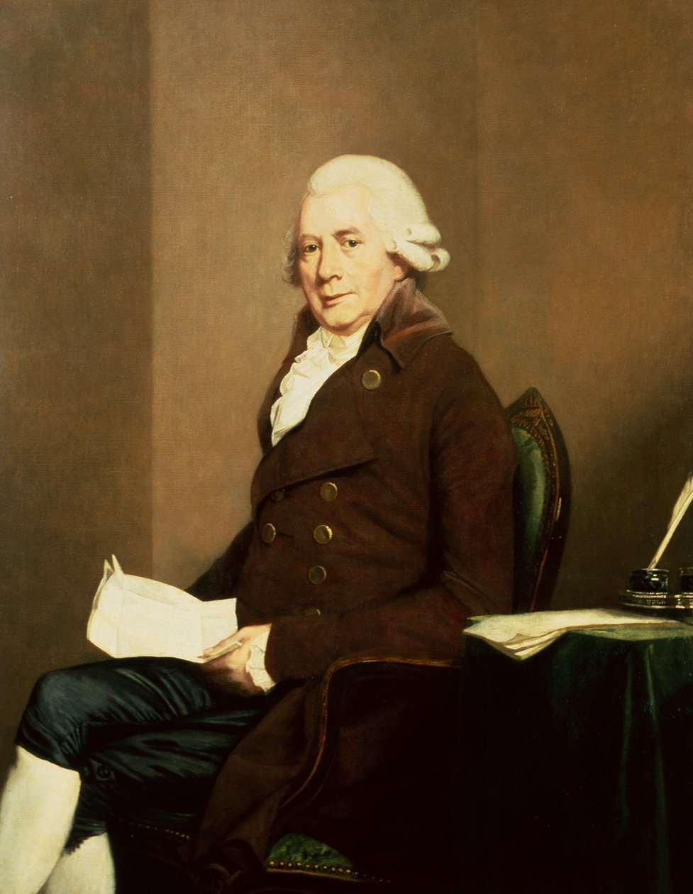 Porträtt av en sittande gentleman, möjligen William Hunter (olja på duk) av Johann Zoffany