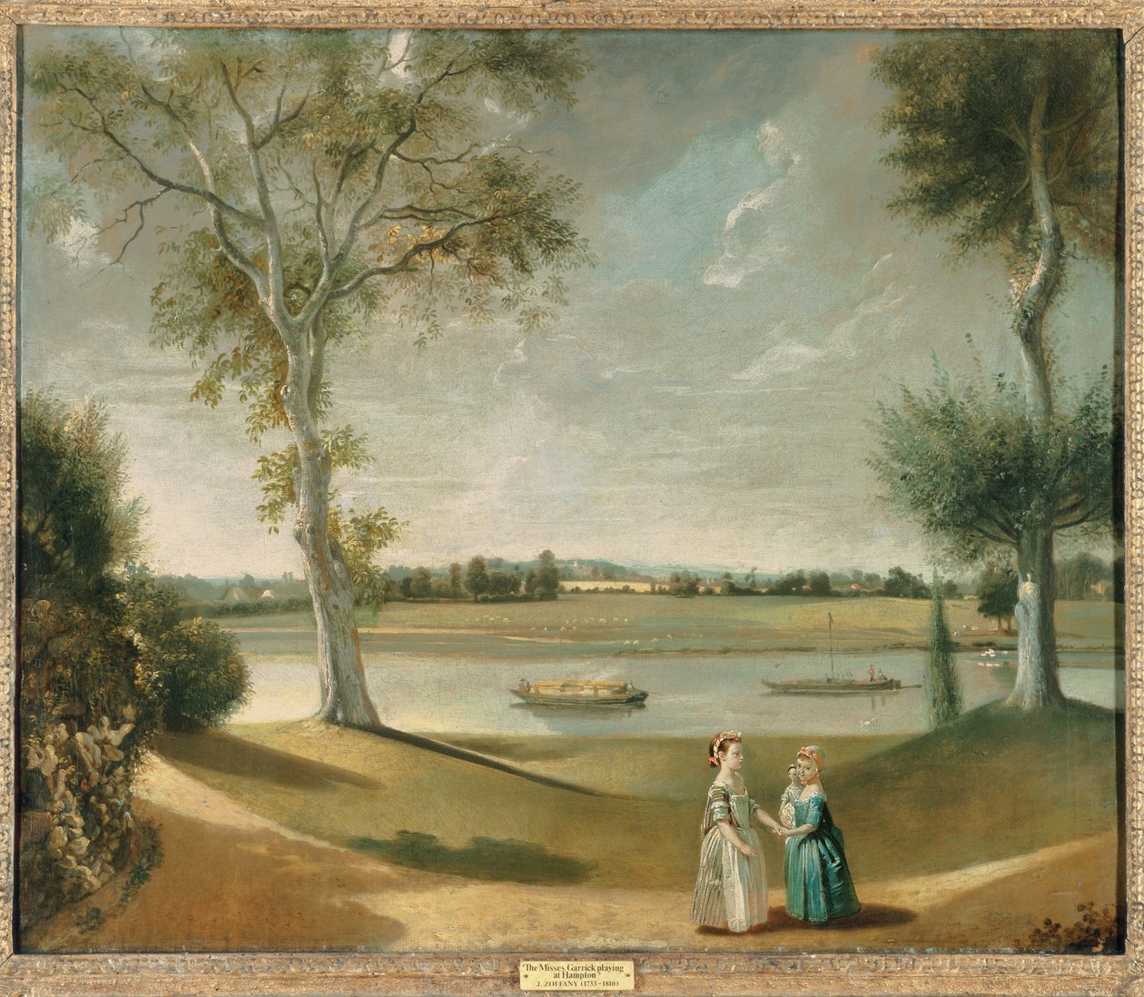 Misses Garrick vid Themsen i Hampton, 1762 av Johan Joseph Zoffany