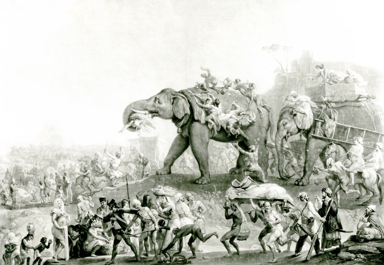 Hyderbacks ambassad i Calcutta, ca 1800 av Johan Joseph Zoffany