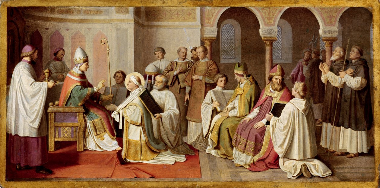 Bonifatius tar emot biskopsvigningen av påven av Johann von Schraudolph