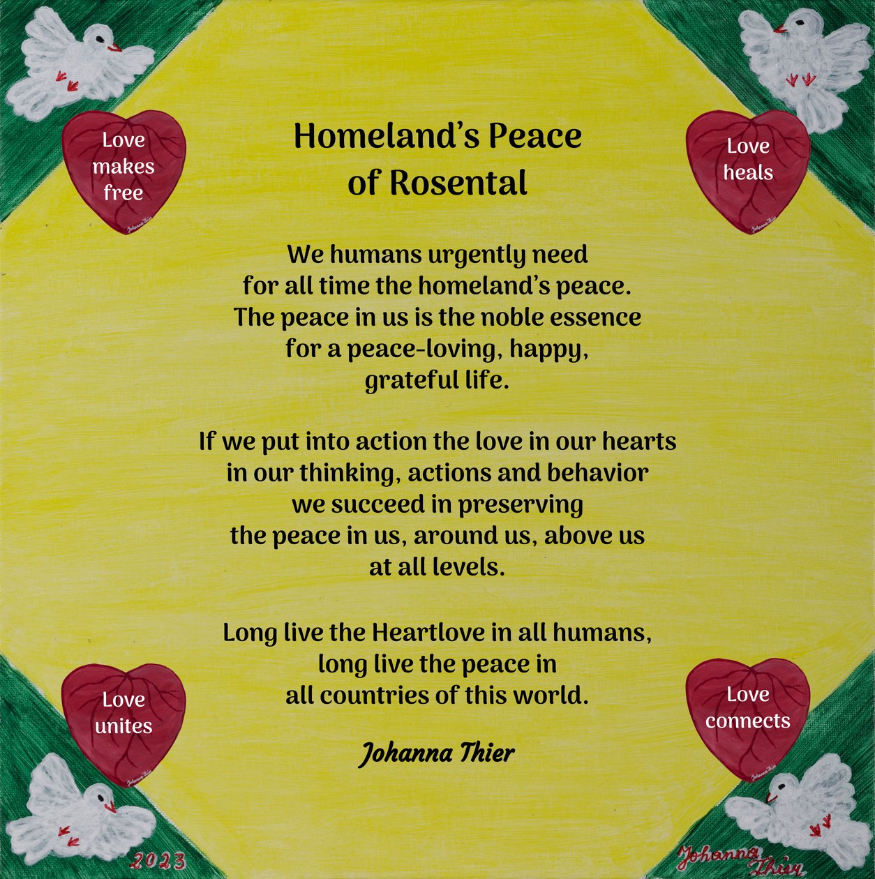 Homeland´s fred i Rosental av Johanna Thier