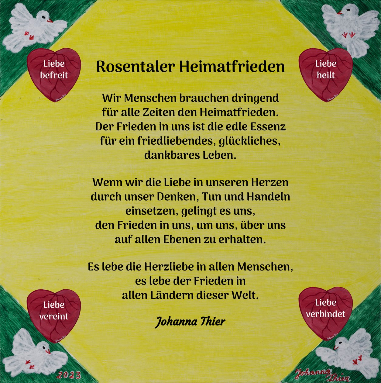 Rosental fred i hemlandet av Johanna Thier