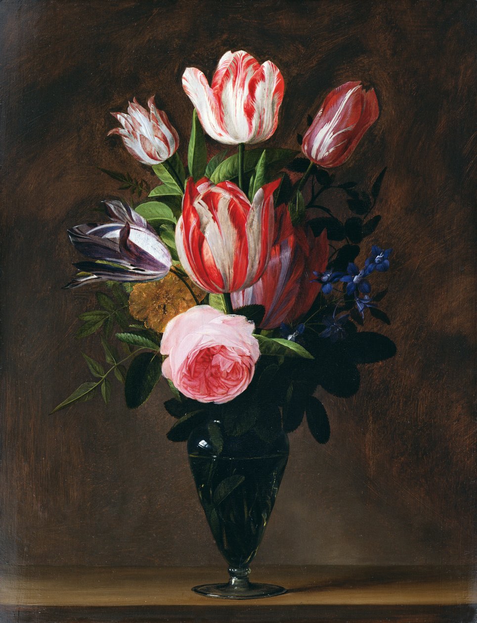 Blommor i en vas (panel) av Johannes Antonius van der Baren