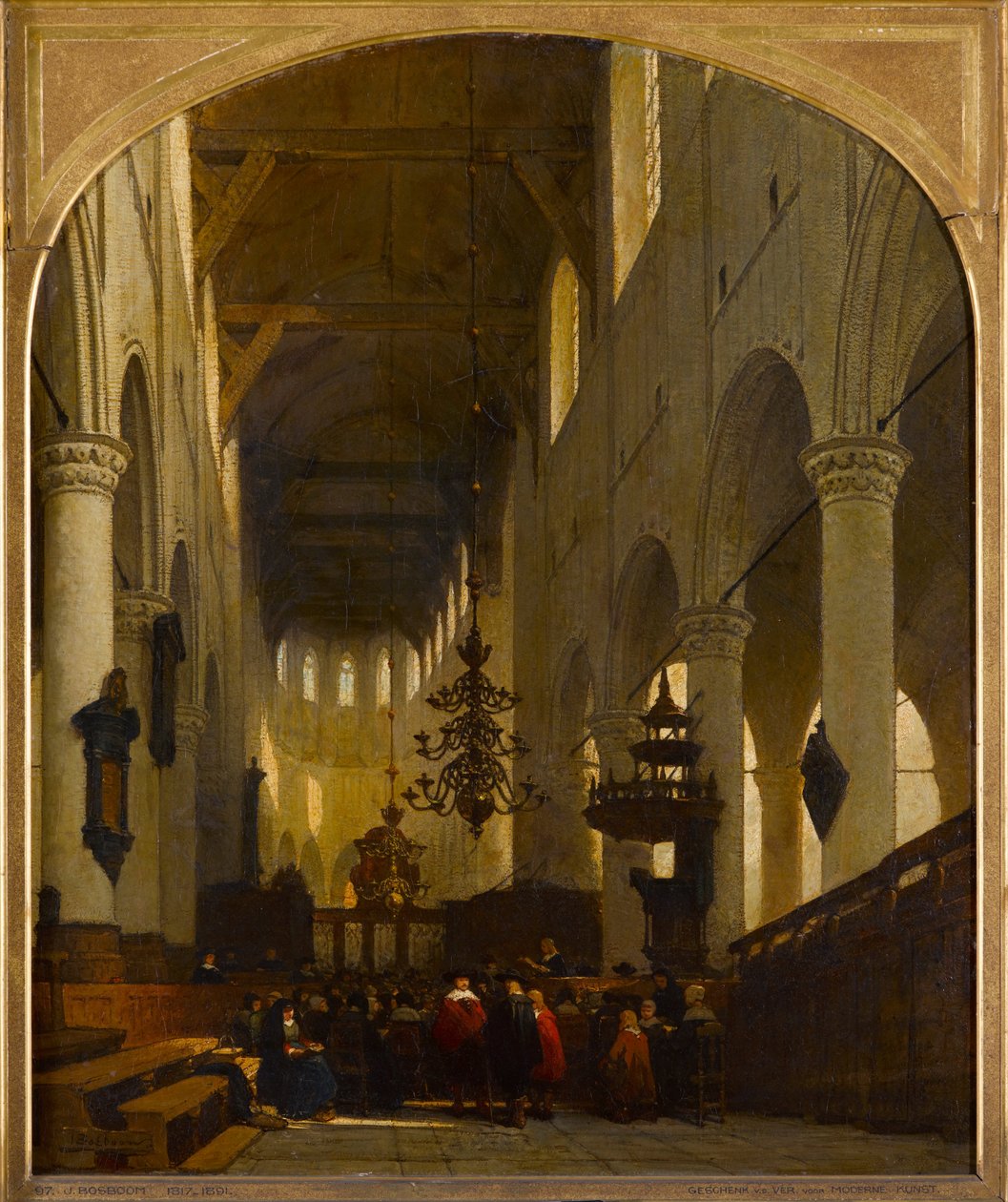 The Pieterskerk in Leiden  av Johannes Bosboom