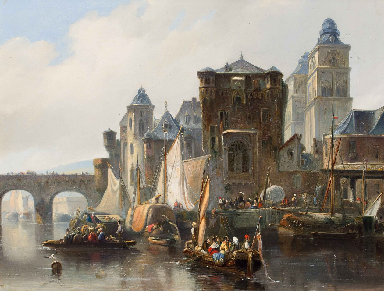 View of Koblenz. av Johannes Bosboom