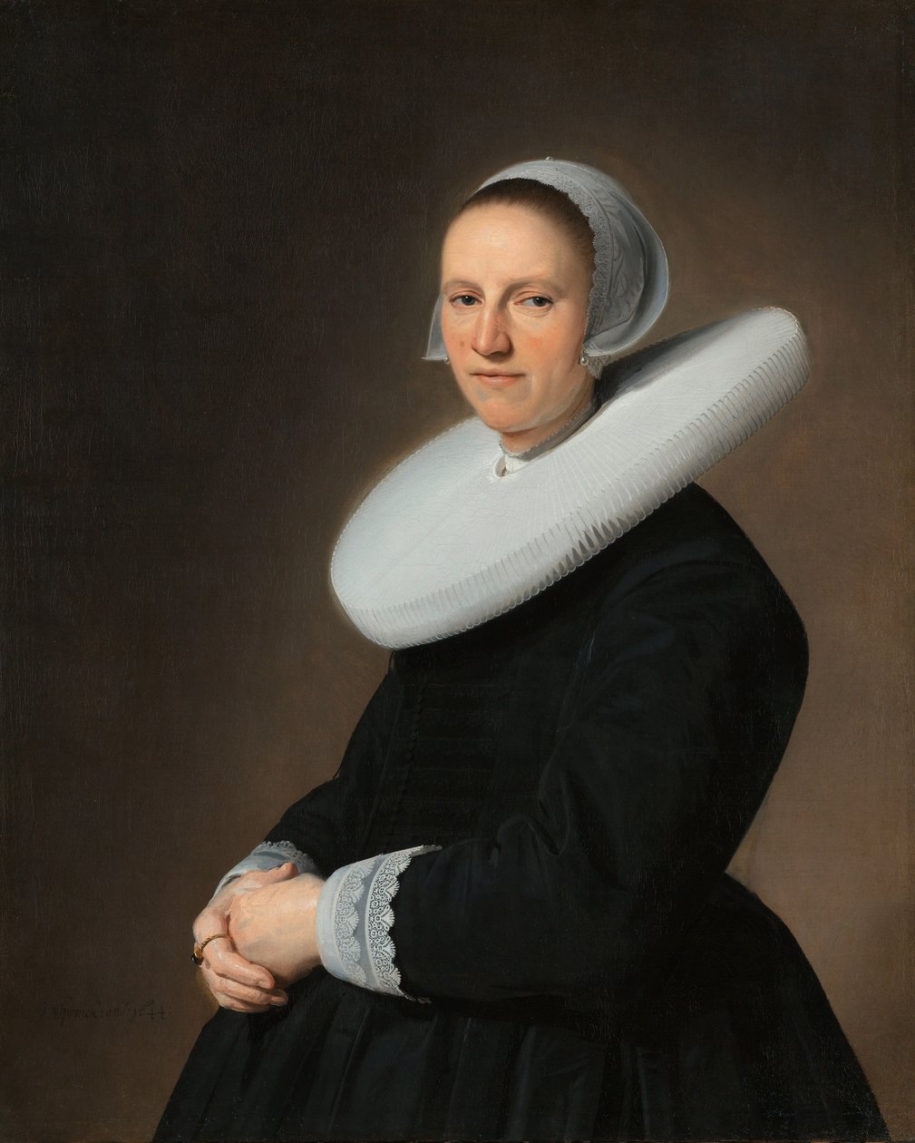 Porträtt av Adriana Croes (1599-1656) av Johannes Cornelisz. Verspronck