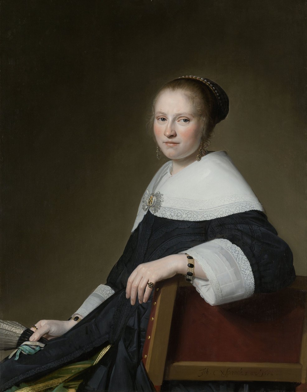 Portrait of Maria Strijp av Johannes Cornelisz. Verspronck