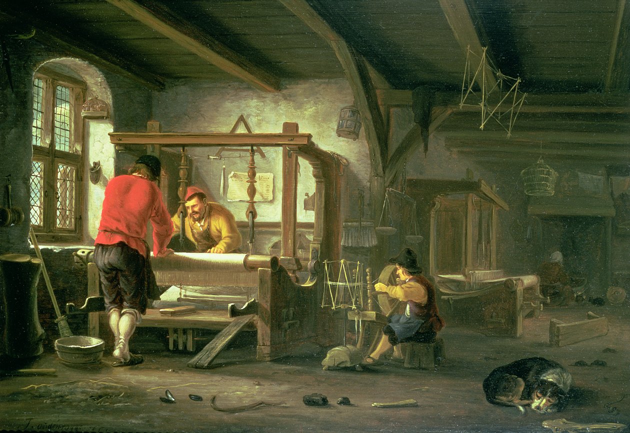 En vävarverkstad av Johannes Dircksz van Oudenrogge