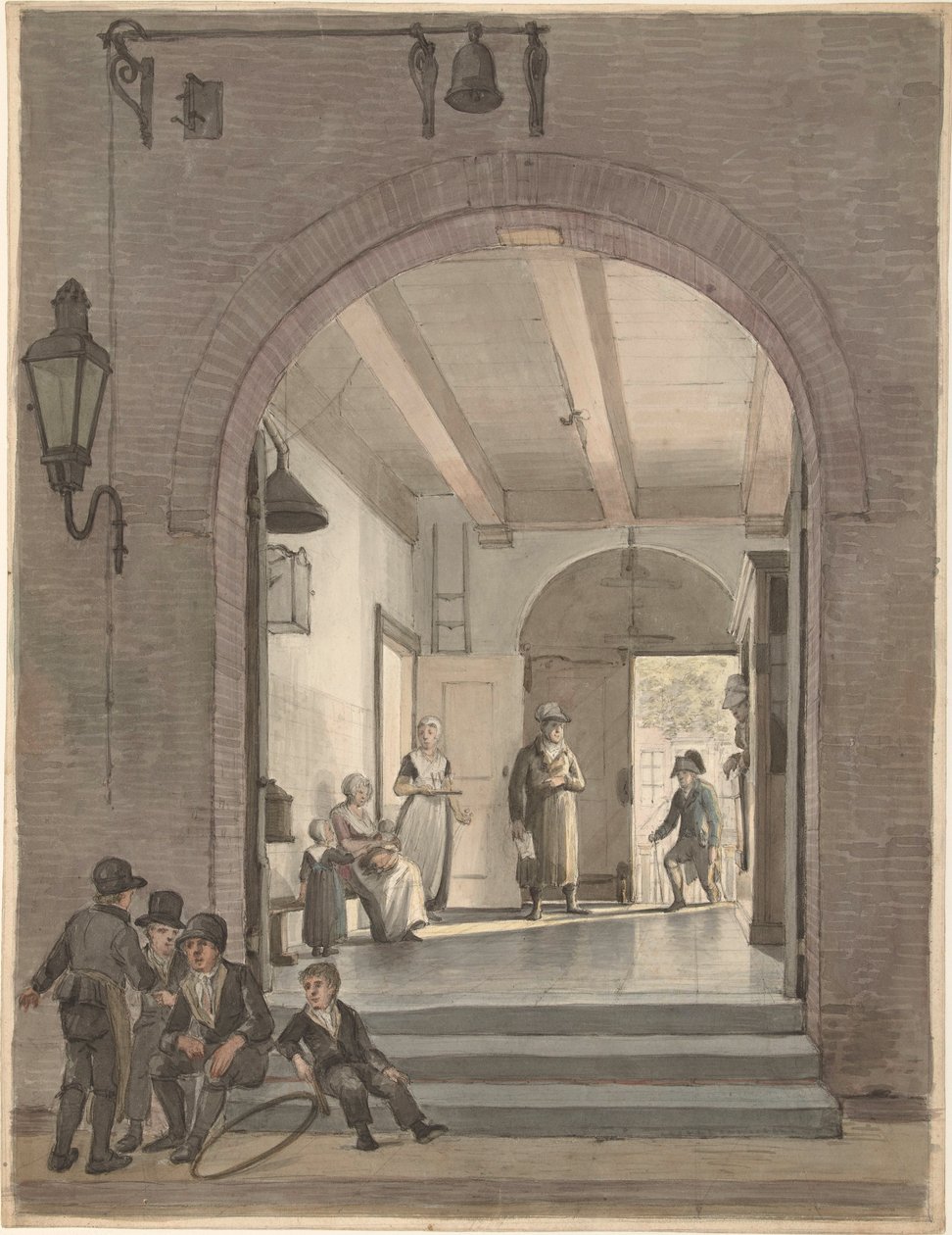 The Entrance of the Evangelisch-Lutherse Diaconie- en Bestedelingenhuis in Amsterdam av Johannes Jelgerhuis