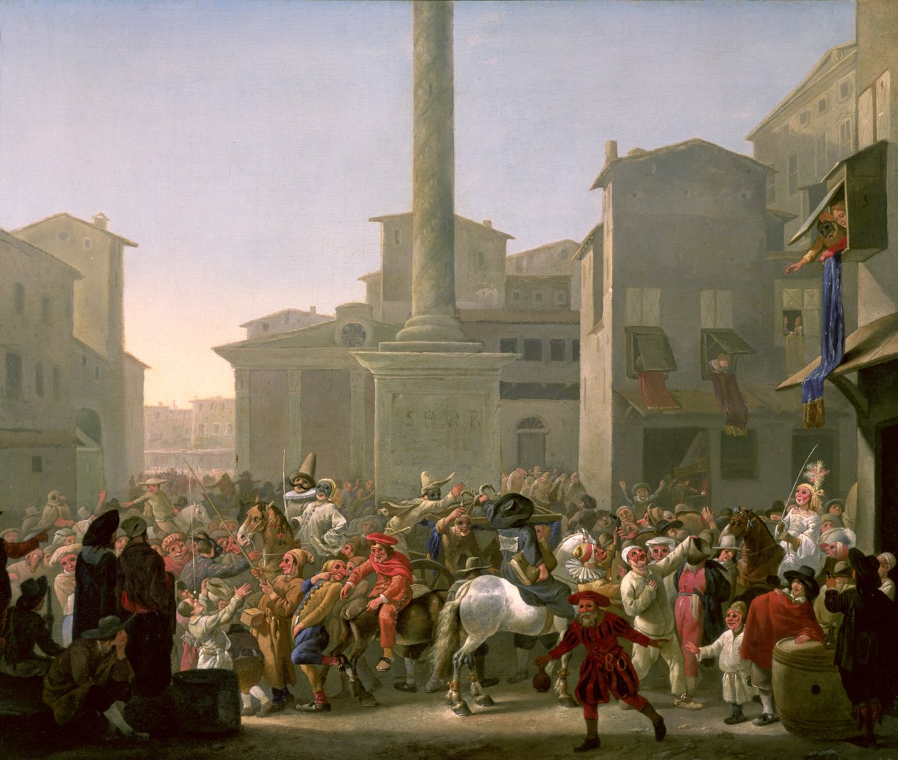 Karneval i Rom, ca 1650-51 av Johannes Lingelbach