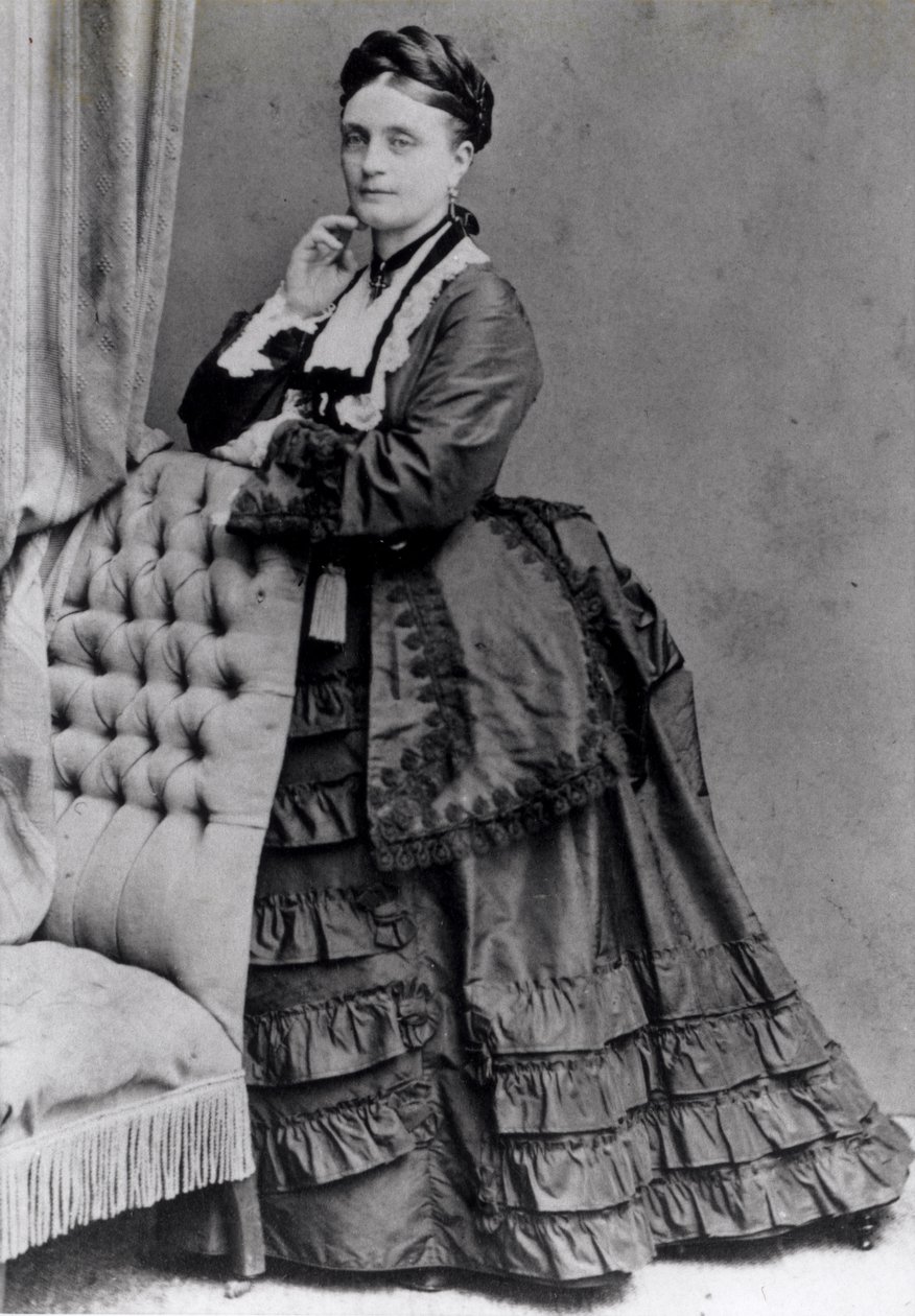 Porträtt av Clara Schumann (bw foto) av Johannes Lodewijk De Lavieter