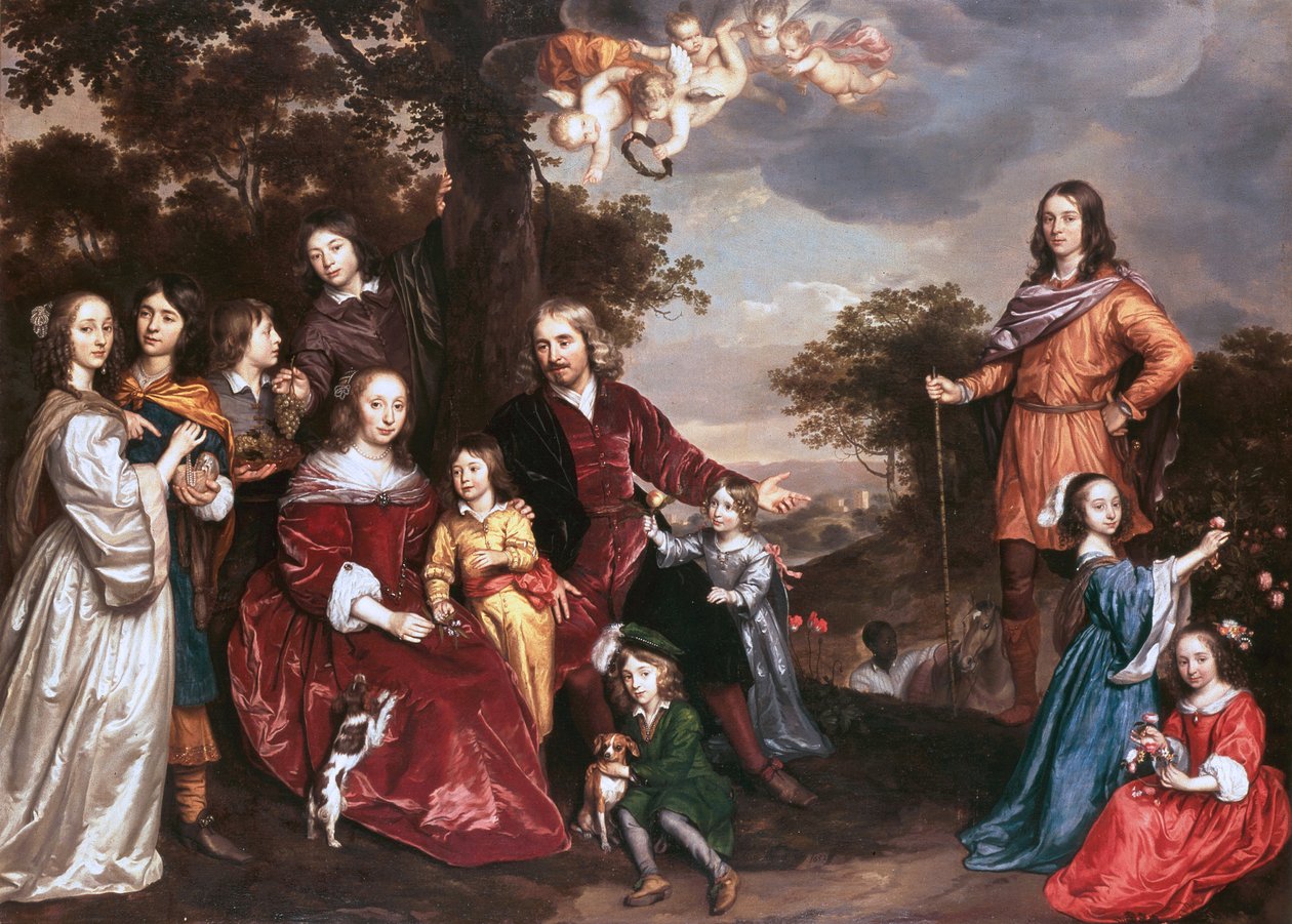 Willem van den Kerckhoven och familj av Johannes Mytens