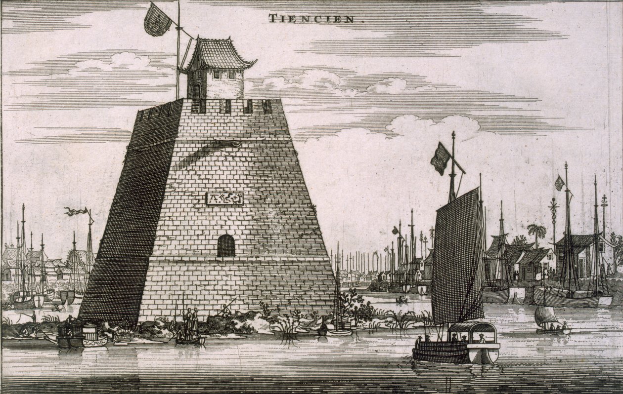 Fortet vid hamnen i Tientsin, 1665 av Johannes Nieuhoff