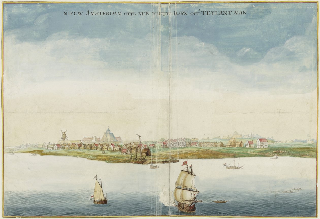 Utsikt över New Amsterdam av Johannes Vingboons