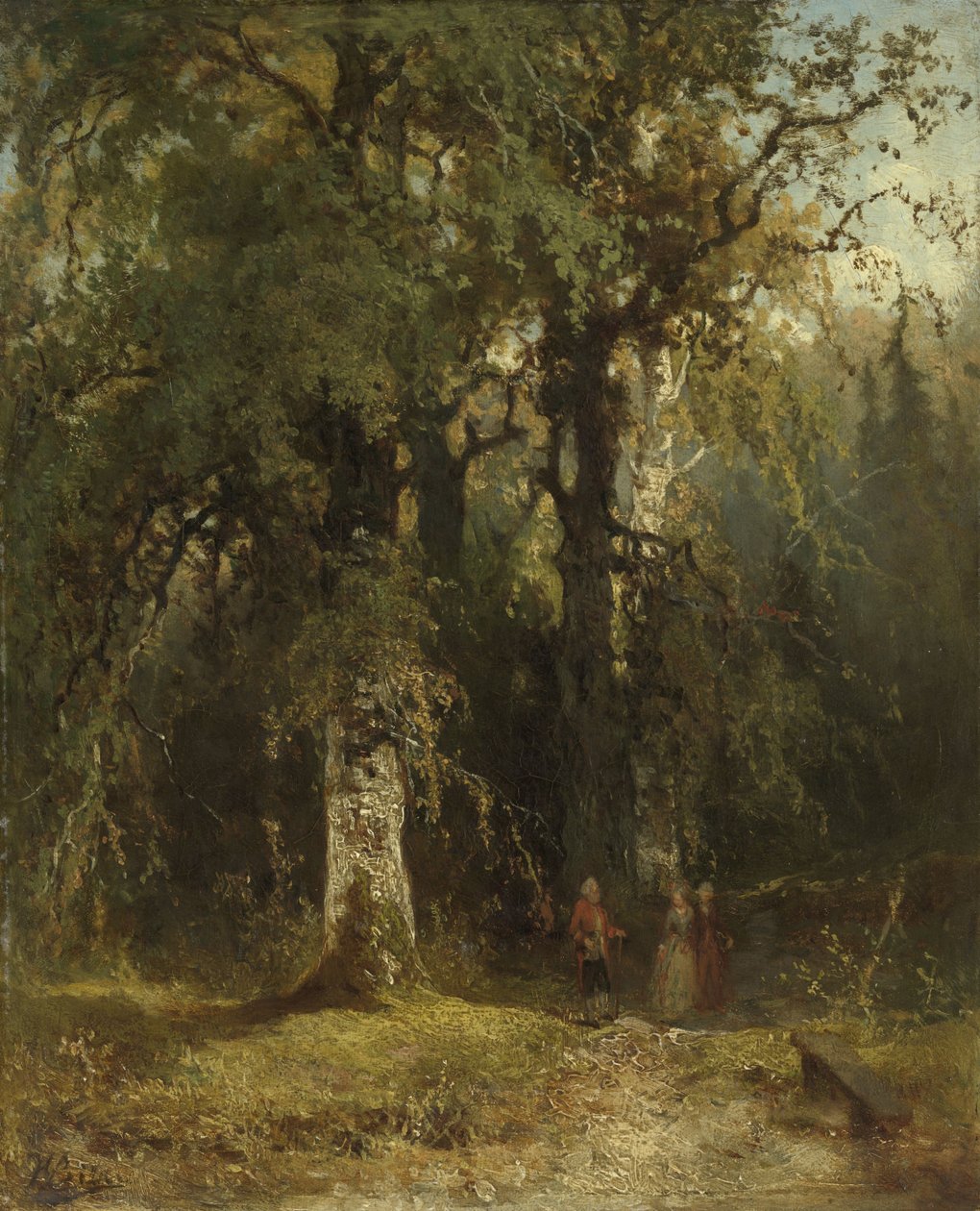 View in the Woods av Johannes Warnardus Bilders