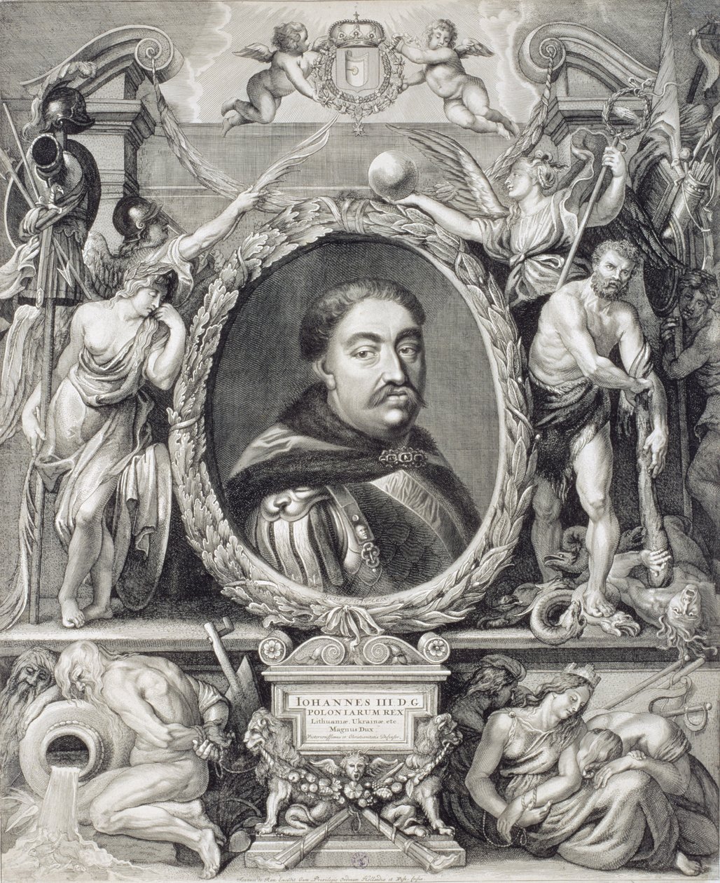 Jan Sobieski III (1624-96) kung av Polen, 1683 av Johannes de Ram