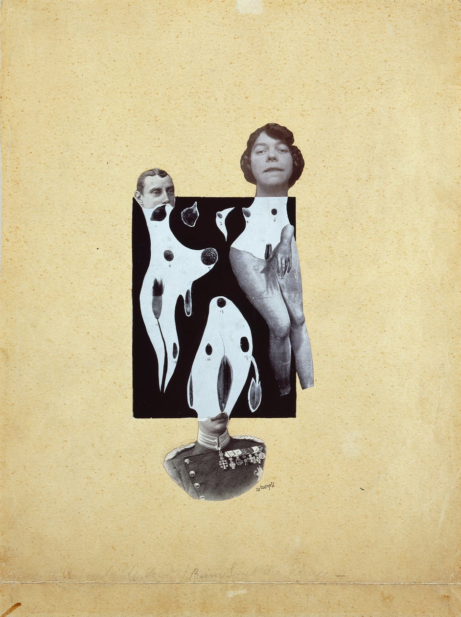 Venus vid kungaspelet - Johannes Theodor Baargeld (Zentrodada) (1892-1927). Collage av Johannes Baargeld