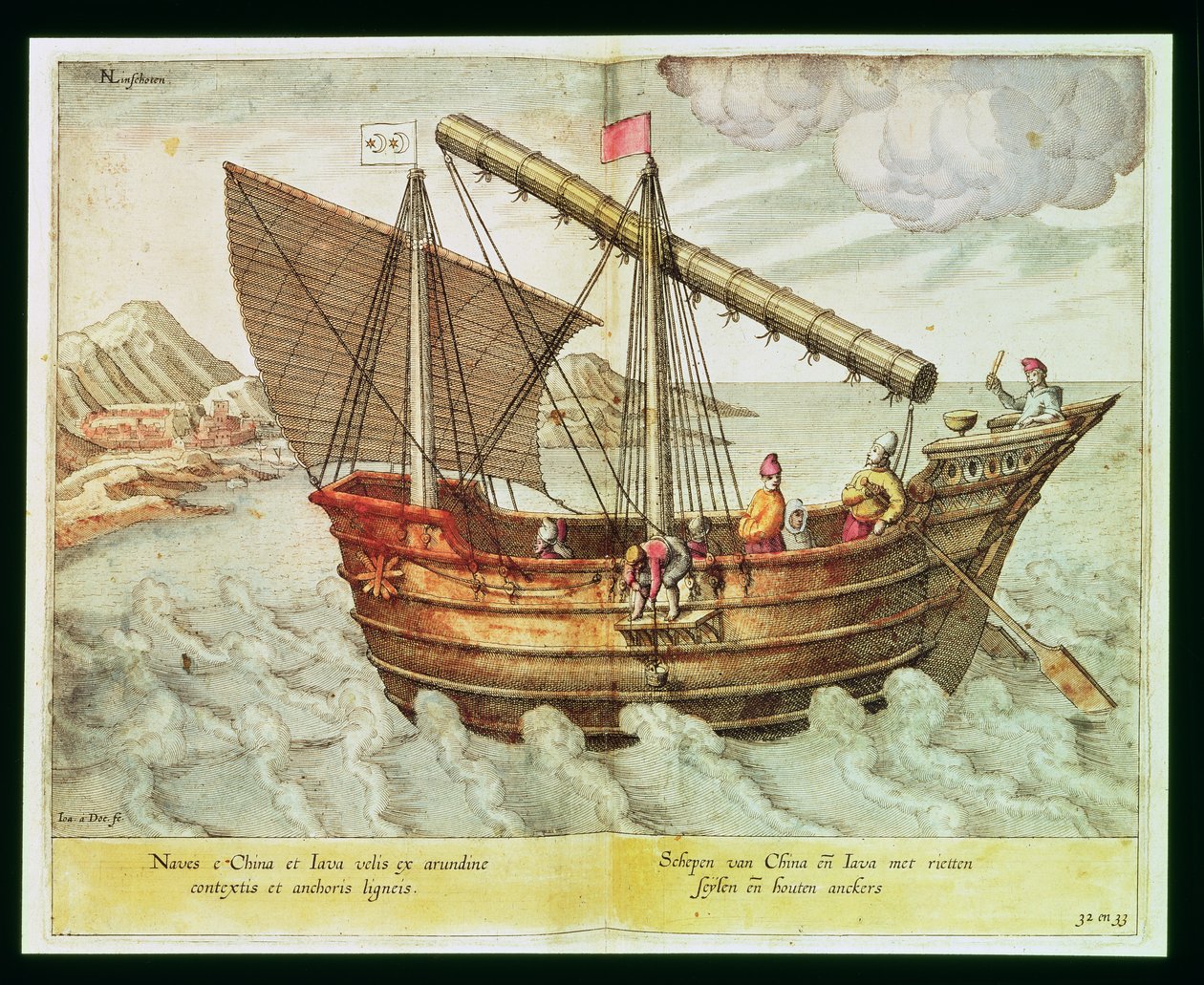 A Chinese Junk, illustration från 