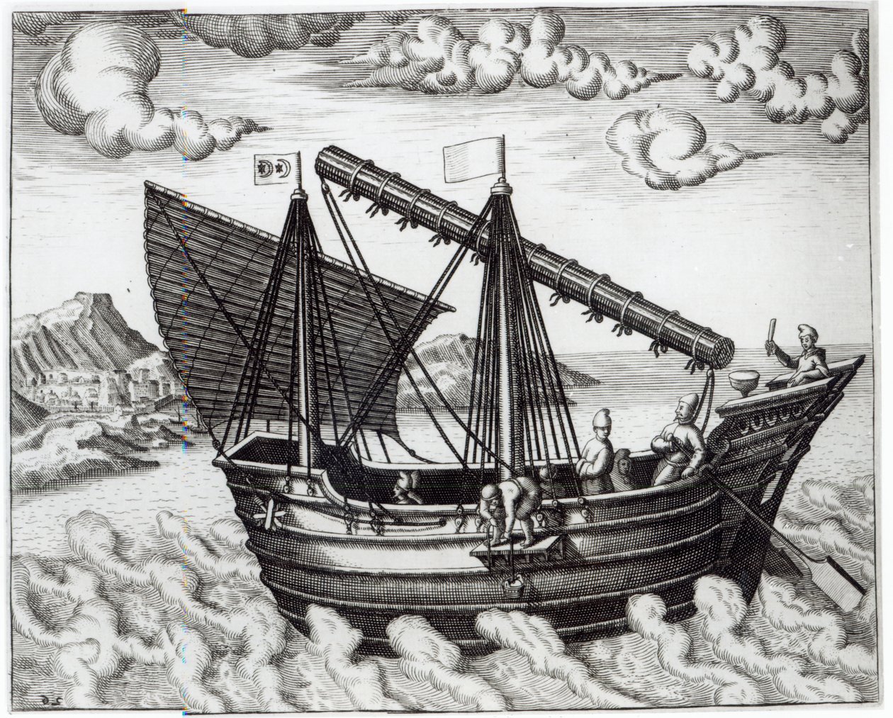 A Chinese Junk, illustration från 