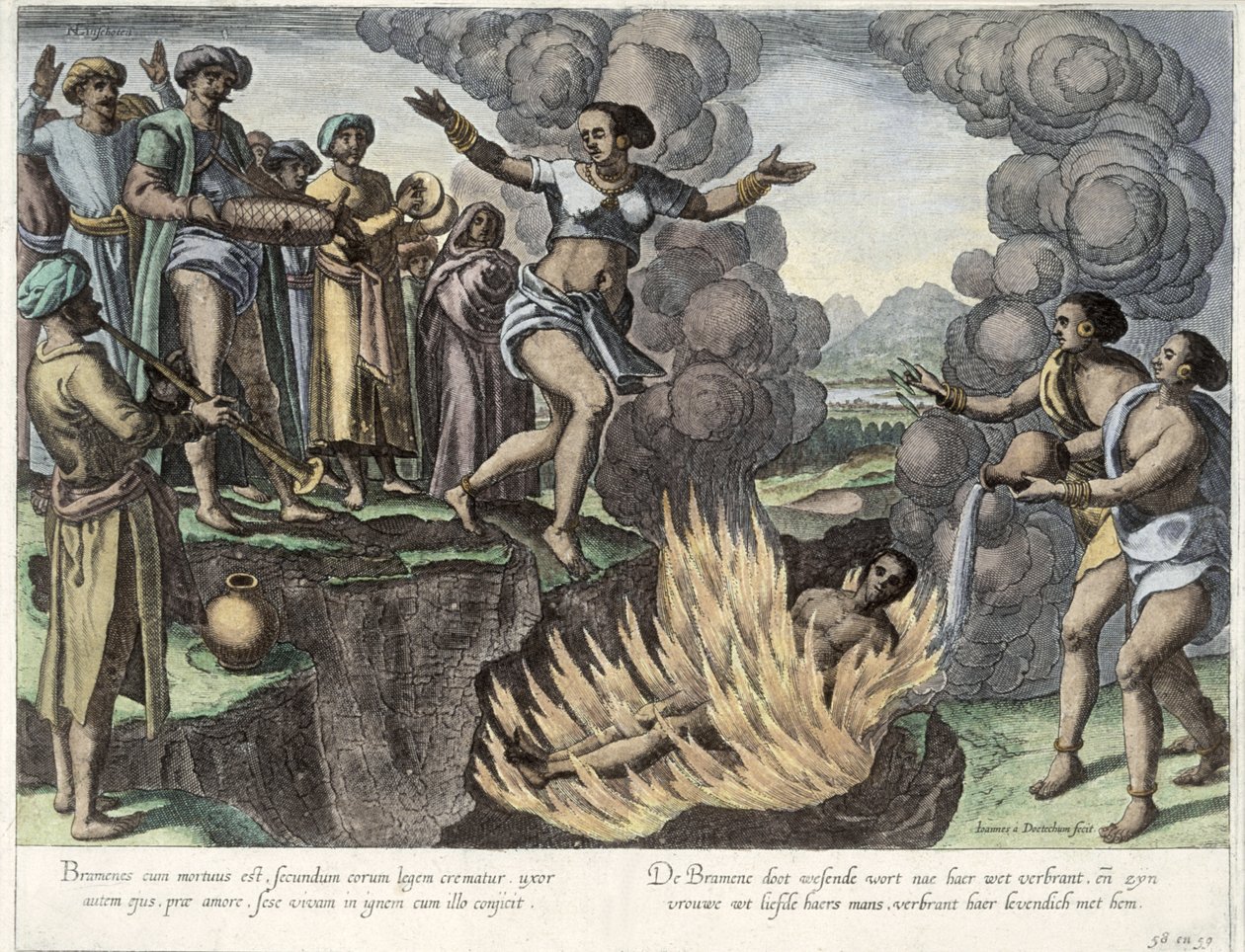 Sati, illustration från 