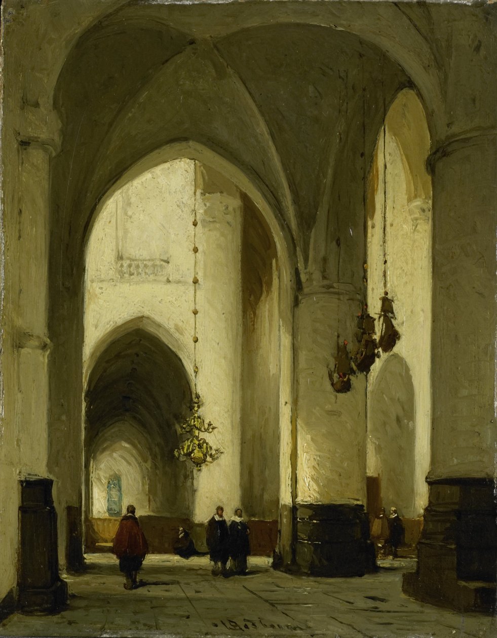 Interiör av kyrkan St Bavo i Haarlem av Johannes Bosboom