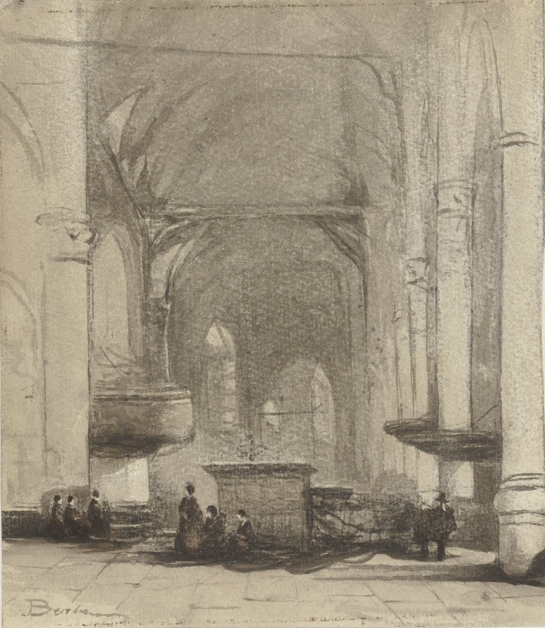 Kerkinterieur av Johannes Bosboom