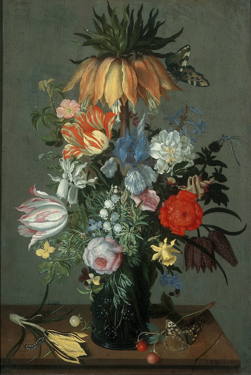Blomsterstilleben med kejserlig krona, 1626 av Johannes Bosschaert