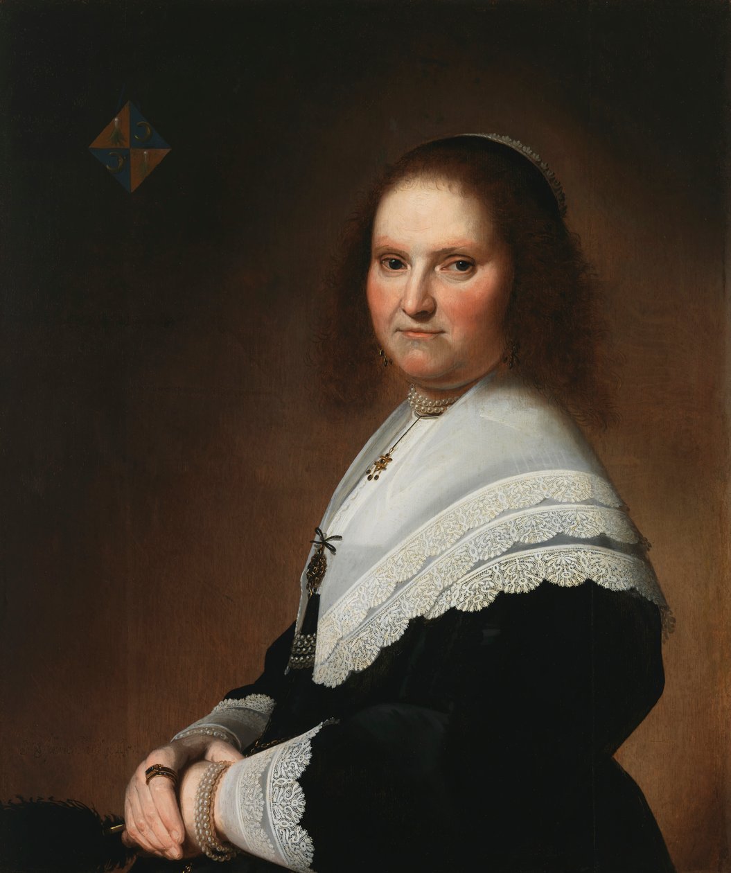 Porträtt av Anna van Schoonhoven, 1645. av Johannes Cornelisz. Verspronck