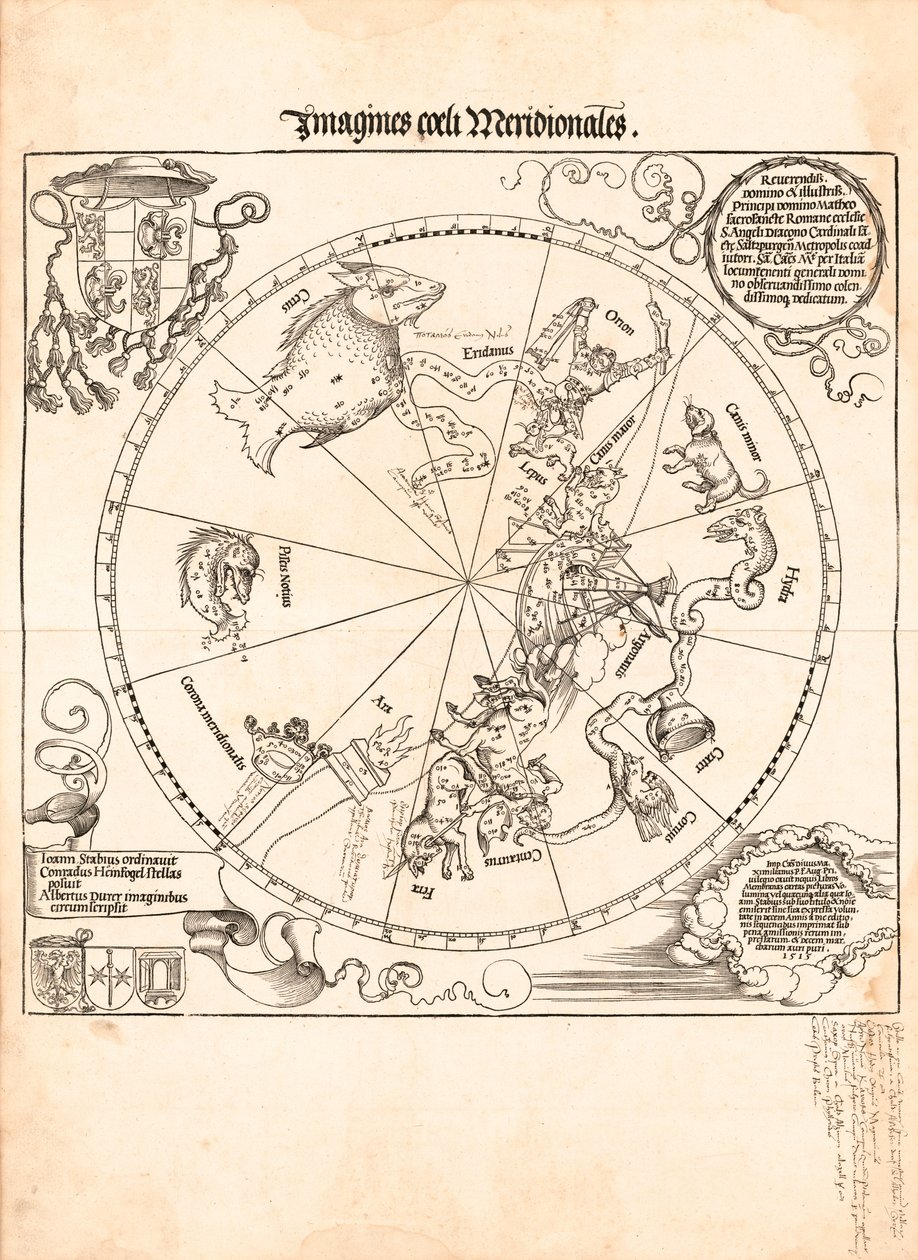 Bilder på den södra himlen av Johannes; Dürer Stabius