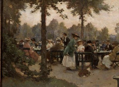 Tea Garden nära Palace Noordeinde av Johannes Evert Hendrik Akkeringa