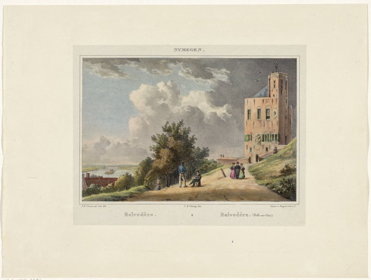 Utsikt över Belvédère i Nijmegen Belvedere lll Belvedere (Belle vue d