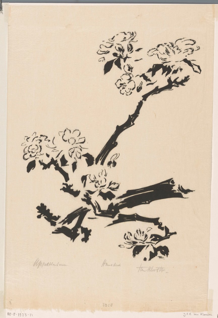 Appelbloesem (originaltitel på objekt) av Johannes Frederik Engelbert ten Klooster (signed by artist)