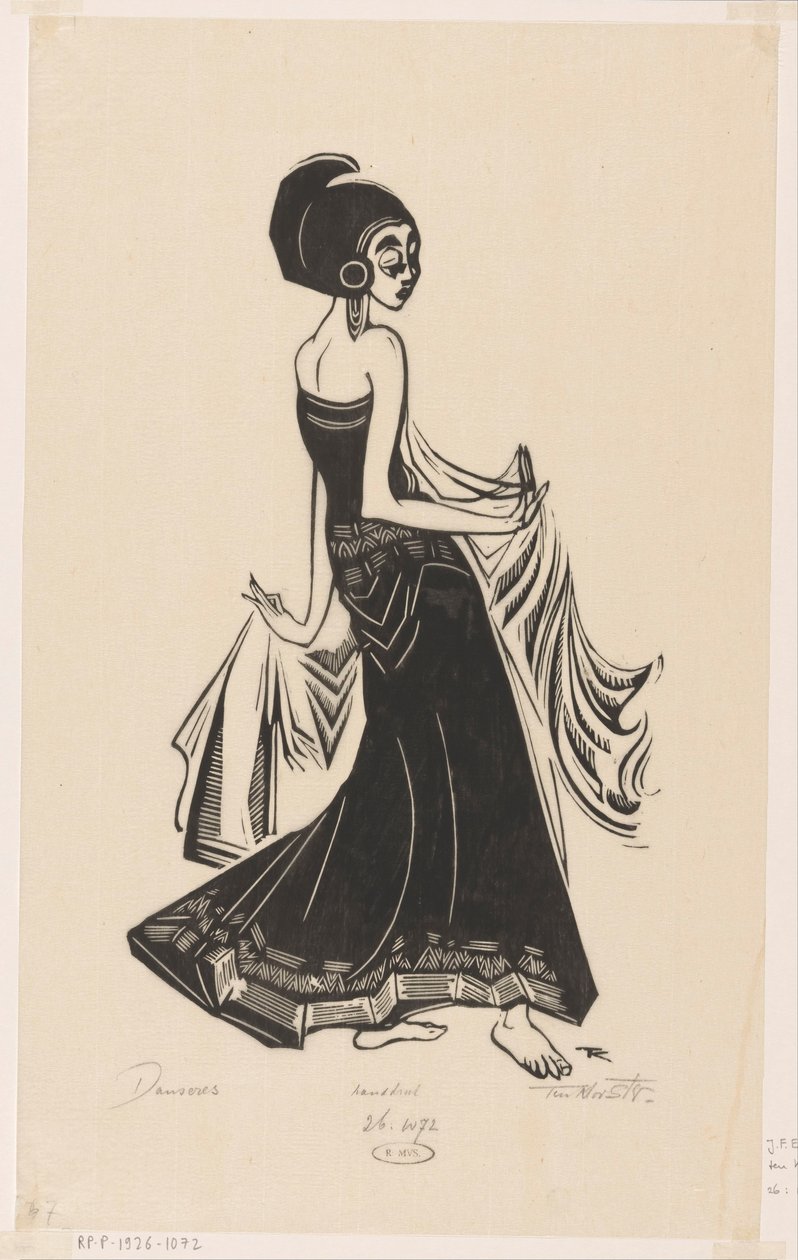 Danseres (originaltitel på objekt) av Johannes Frederik Engelbert ten Klooster (signed by artist)