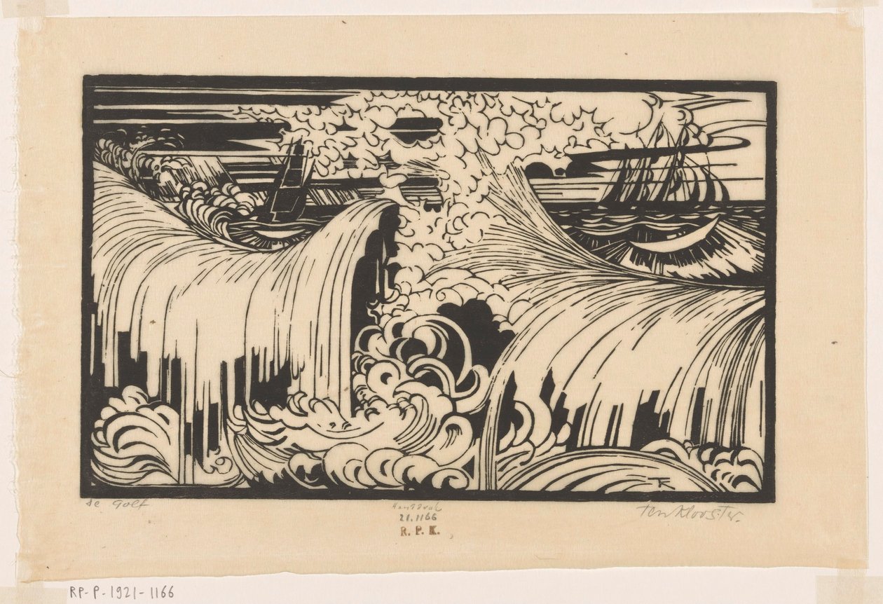De golf (originaltitel på objekt) av Johannes Frederik Engelbert ten Klooster (signed by artist)