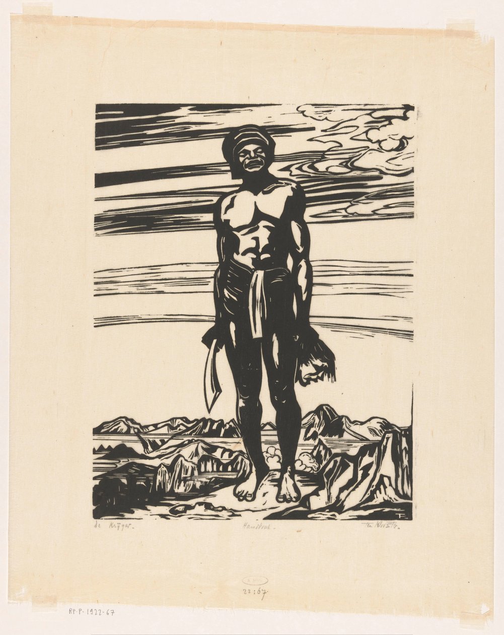 The Warrior (originaltitel på objektet) av Johannes Frederik Engelbert ten Klooster (signed by artist)