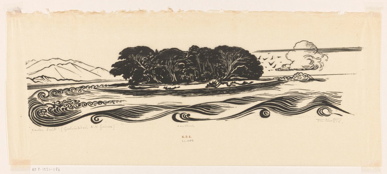Fader Smit, Geelvink Bay, Nederländska Nya Guinea (originaltitel på objektet) av Johannes Frederik Engelbert ten Klooster (signed by artist)