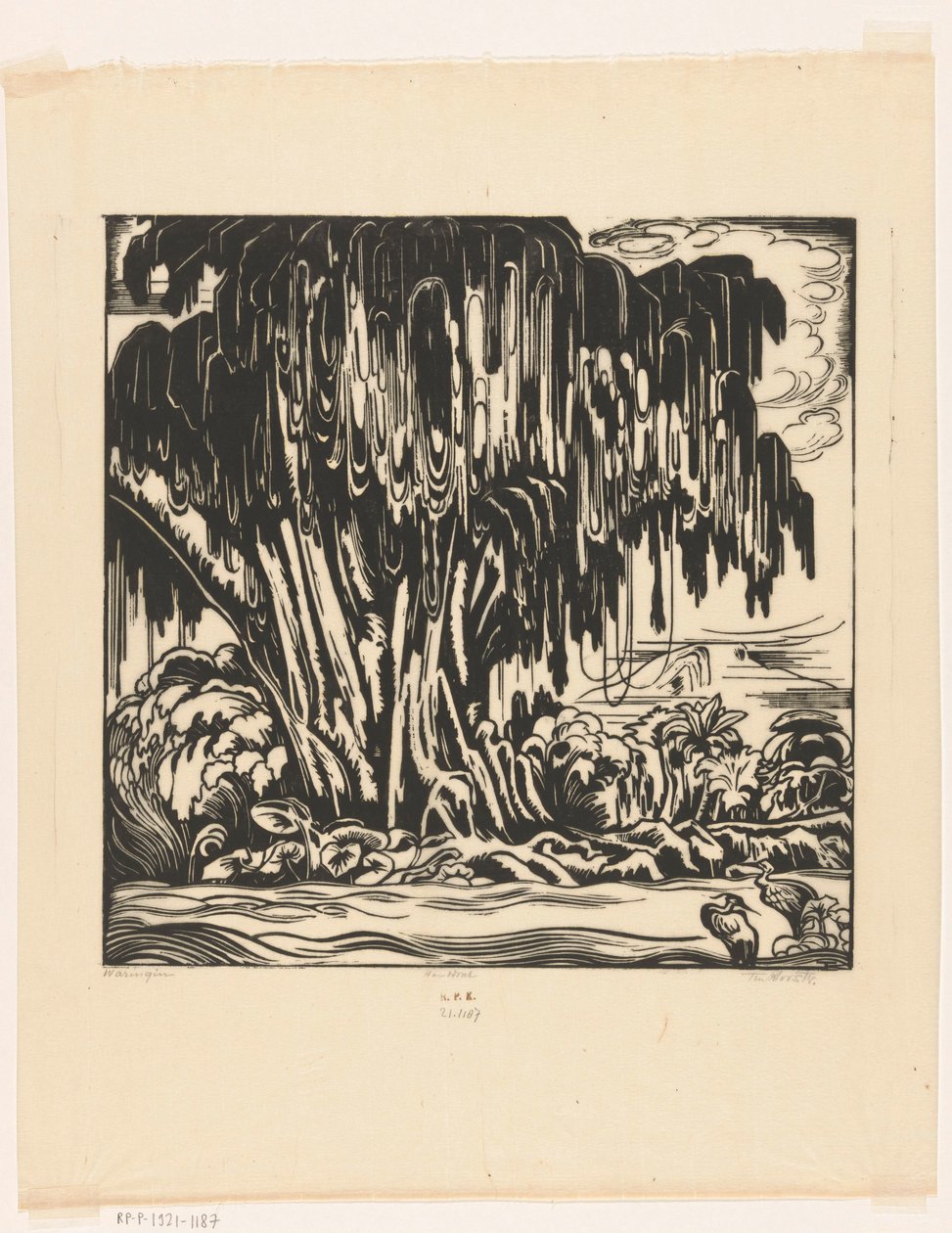 Waringin (originaltitel på objekt) av Johannes Frederik Engelbert ten Klooster (signed by artist)
