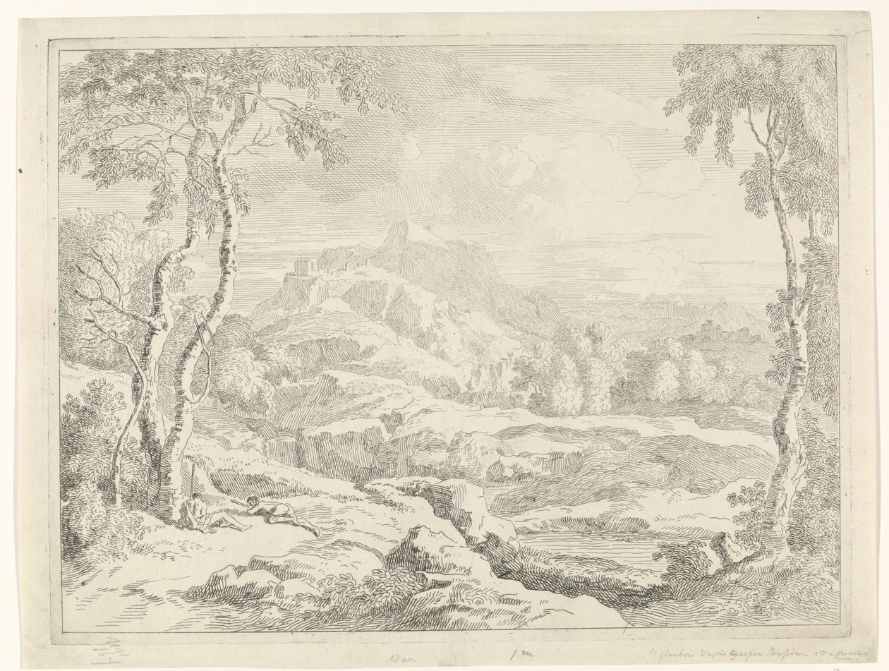 Landskap med herdar Landskap efter Gaspar Poussin (serietitel) av Johannes Glauber