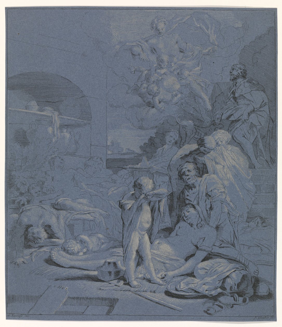 Bön från Saint Roch Bibliska, mytologiska och allegoriska representationer (serietitel) av Johannes Glauber