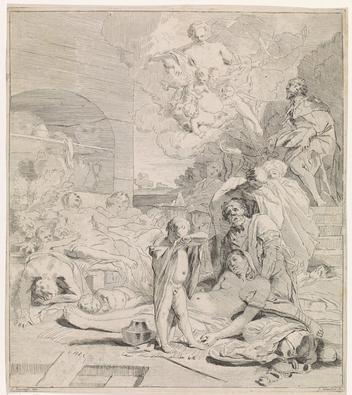 Bön från Saint Roch Bibliska, mytologiska och allegoriska representationer (serietitel) av Johannes Glauber