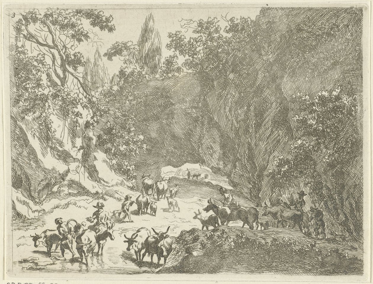Bergslandskap med herdar och boskap Landskap med herdar och boskap (serietitel) av Johannes Gronsveld