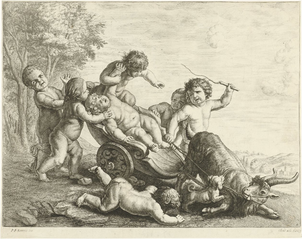 Putti med getvagn av Johannes Gronsveld