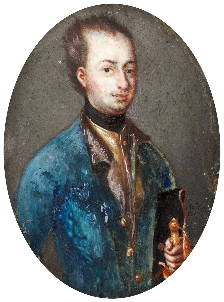 Porträtt av kung Karl XII av Sverige 1682-1718 av Johannes Heinrich Möller
