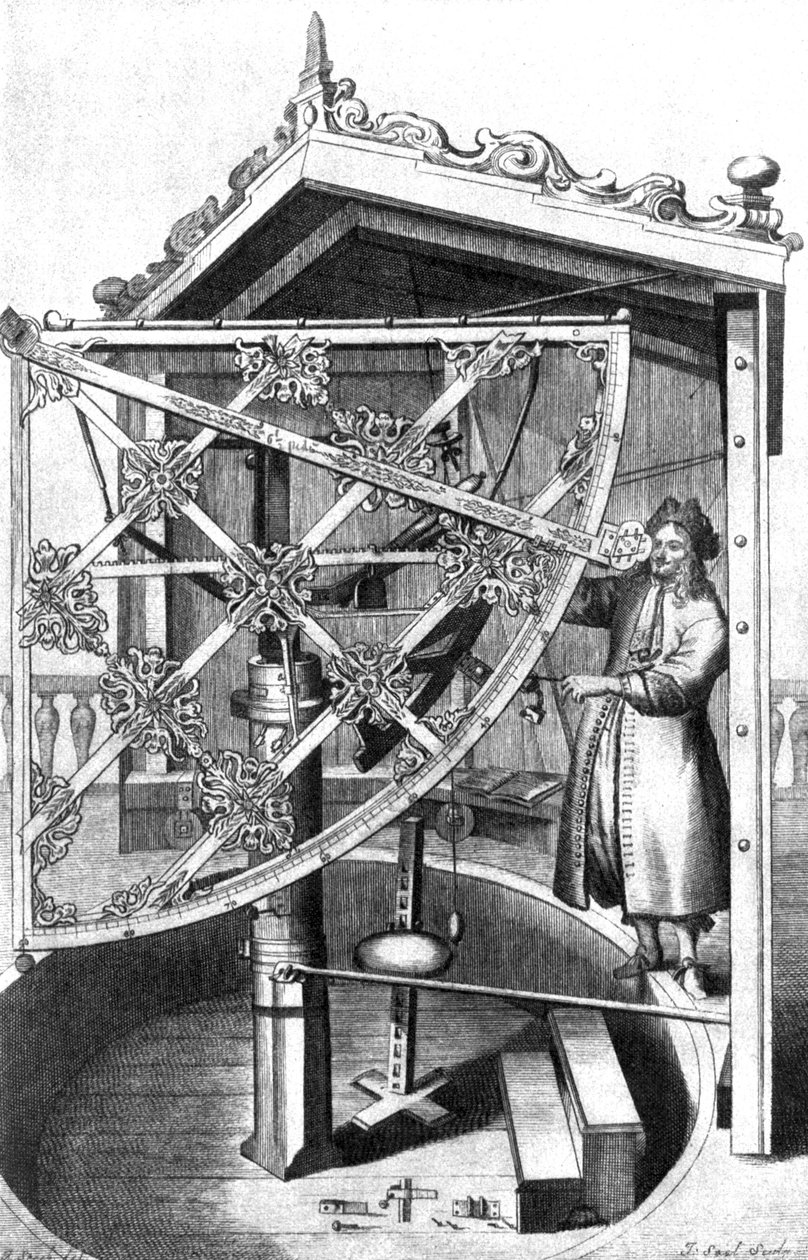 Astronom i sitt observatorium av Johannes Hevelius